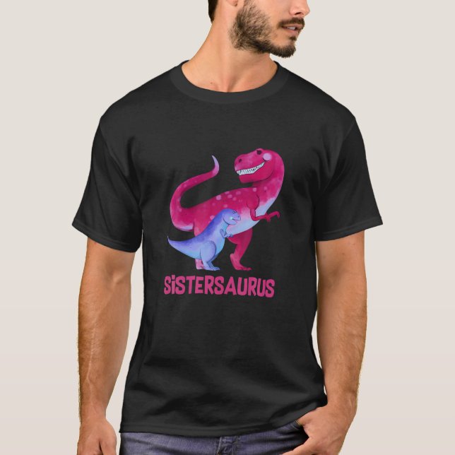 Sistersaurus Cute AMA Saurus Dinosaur Mother's Day T-Shirt (Front)
