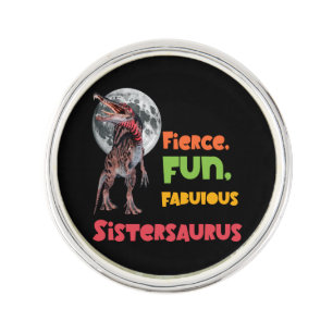 Sistersaurus Matching Sisters Dino Squad Design Lapel Pin