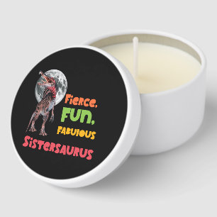 Sistersaurus Matching Sisters Dino Squad Design Mini Candle Favors