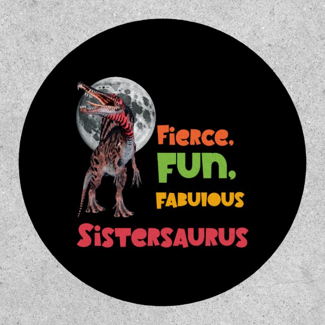 Sistersaurus Matching Sisters Dino Squad Design Patch (Front)