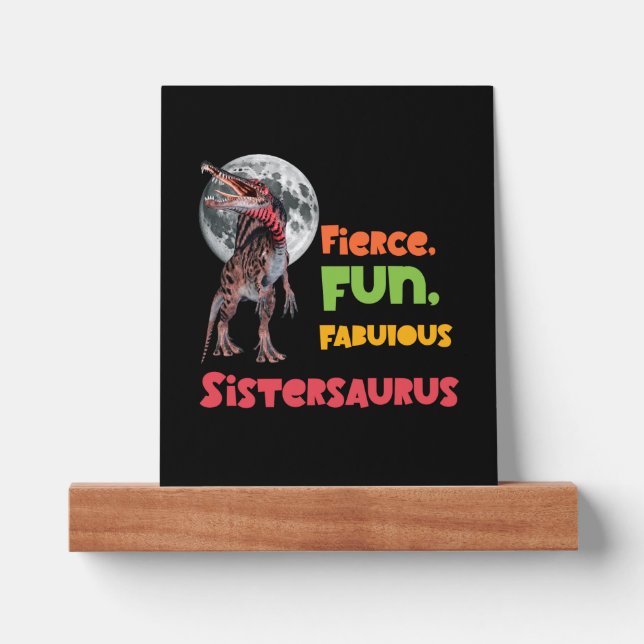 Sistersaurus Matching Sisters Dino Squad Design Picture Ledge (Front)