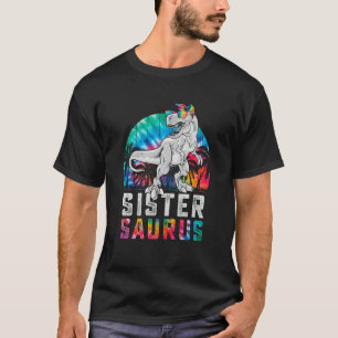 Sistersaurus Rex Dinosaur Sister Saurus Family Mat T-Shirt