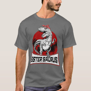 SisterSaurus T Rex Dinosaur Sister Saurus Family M T-Shirt