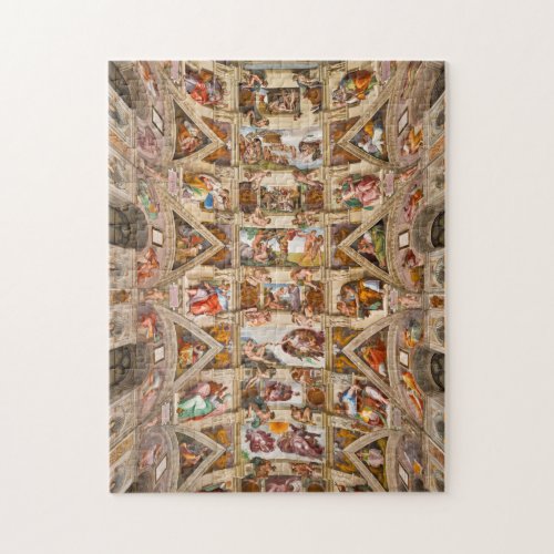 Sistine Chapel Ceiling 1512 by Michelangelo Jigsaw Puzzle