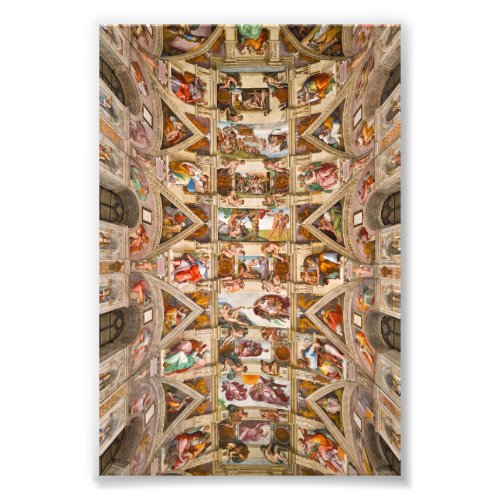 Sistine Chapel Ceiling 1512 by Michelangelo Photo Print