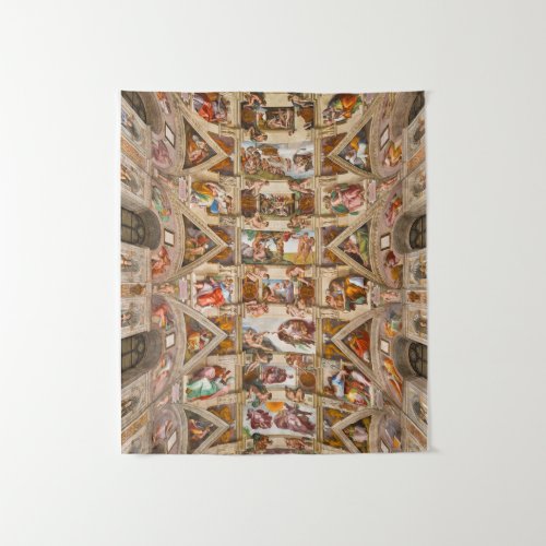 Sistine Chapel Ceiling 1512 by Michelangelo Tapestry