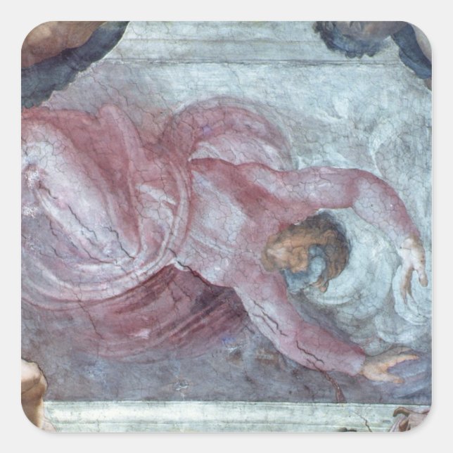 Sistine Chapel Ceiling 2 Square Sticker (Front)