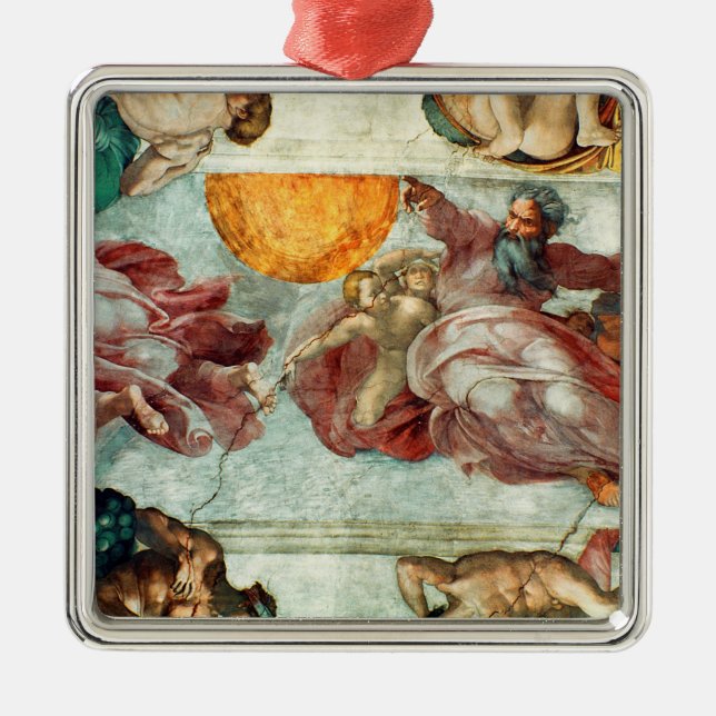 Sistine Chapel Ceiling 3 Metal Ornament (Front)