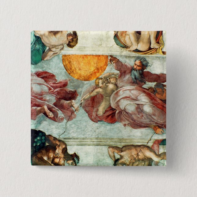 Sistine Chapel Ceiling 3 Pinback Button (Front)