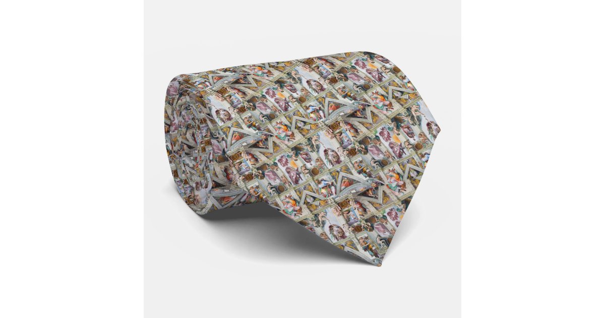 "Sistine Chapel ceiling" and Michelangelo Tie | Zazzle.com