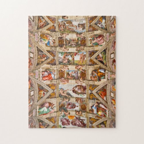 Sistine Chapel Ceiling by Michelangelo Buonarroti Jigsaw Puzzle