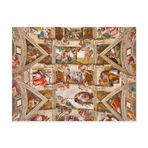 Sistine Chapel Ceiling by Michelangelo Buonarroti Postcard