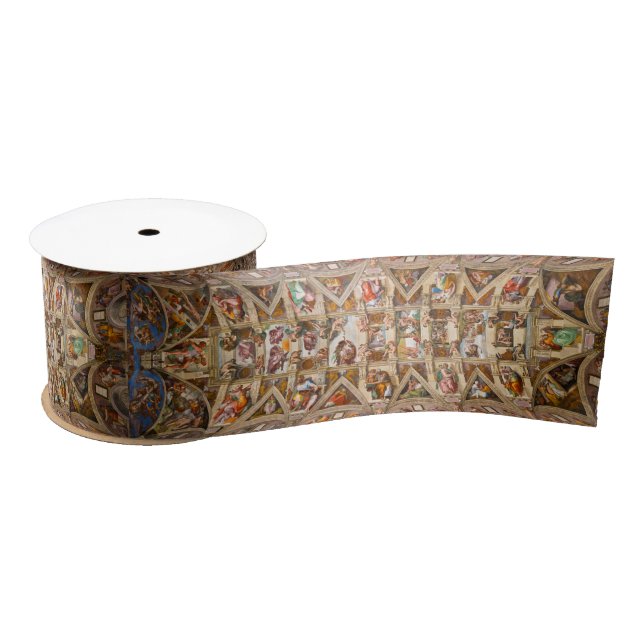 Sistine Chapel Ceiling by Michelangelo Buonarroti Satin Ribbon (Spool)