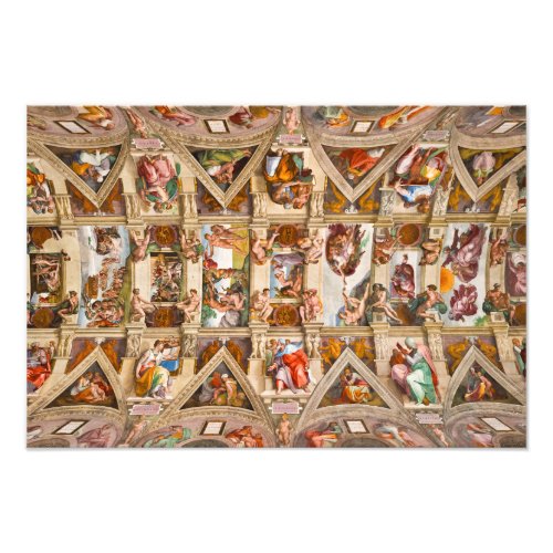 Sistine Chapel Ceiling by Michelangelo Photo Print