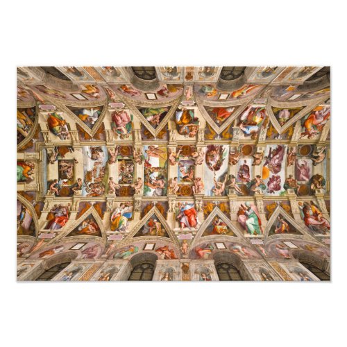 Sistine Chapel Ceiling by Michelangelo Photo Print