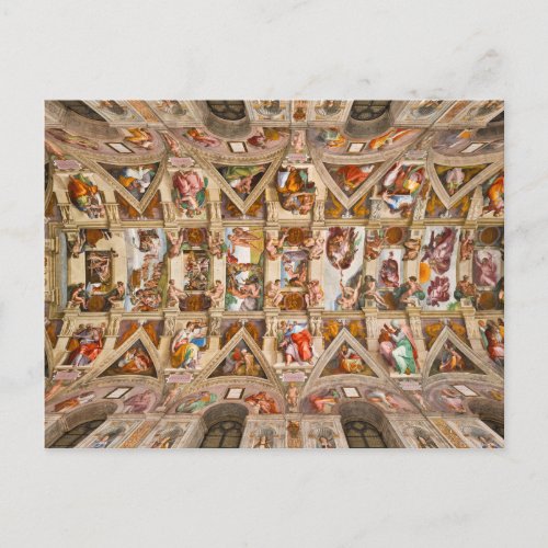 Sistine Chapel Ceiling by Michelangelo Postcard