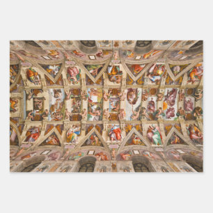 Sistine Chapel Ceiling by Michelangelo Wrapping Paper Sheets