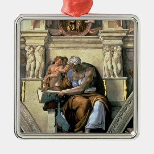 Sistine Chapel Ceiling Cumaean Sibyl 1510 Metal Ornament