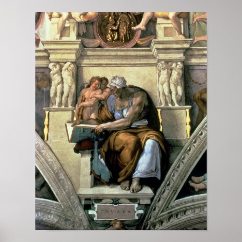 Sistine Chapel Ceiling Cumaean Sibyl 1510 Poster