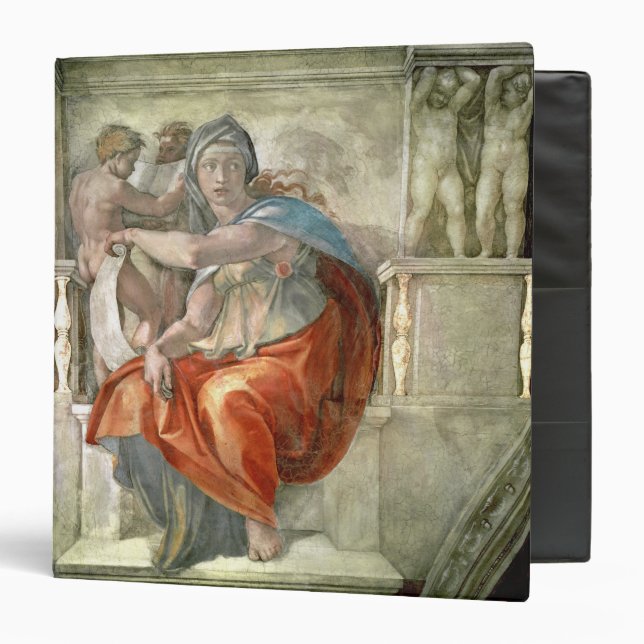 Sistine Chapel Ceiling: Delphic Sibyl 3 Ring Binder (Front/Inside)