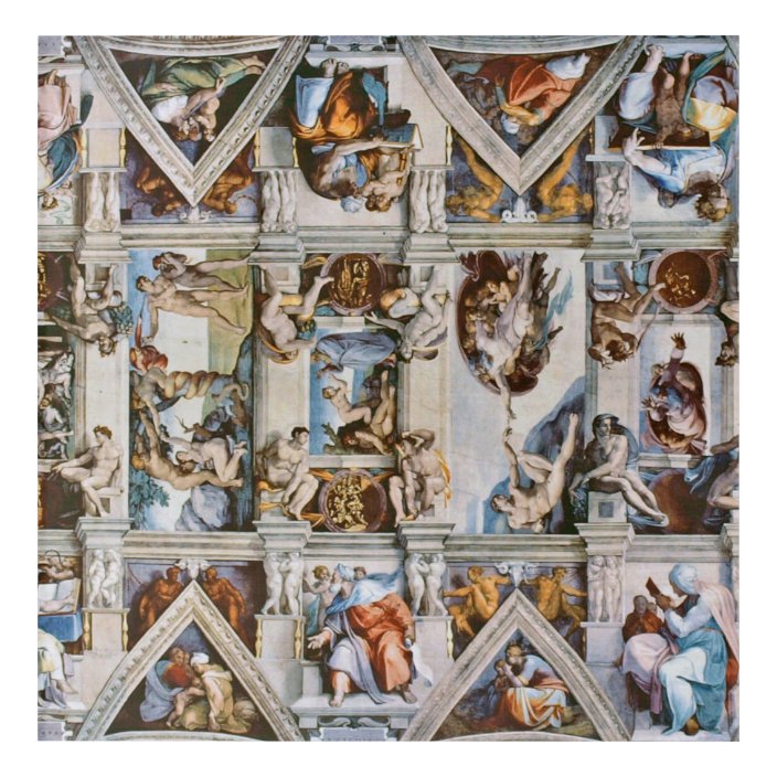 Sistine Chapel Ceiling Michelangelo Acrylic Print | Zazzle.com