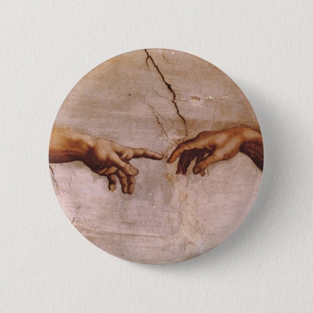 Sistine Chapel Ceiling Pinback Button (Front)