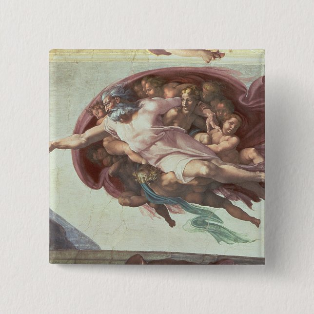 Sistine Chapel Ceiling Pinback Button (Front)