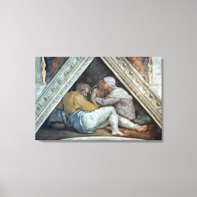 Sistine Chapel Ceiling: The Ancestors of Christ Canvas Print (Front)