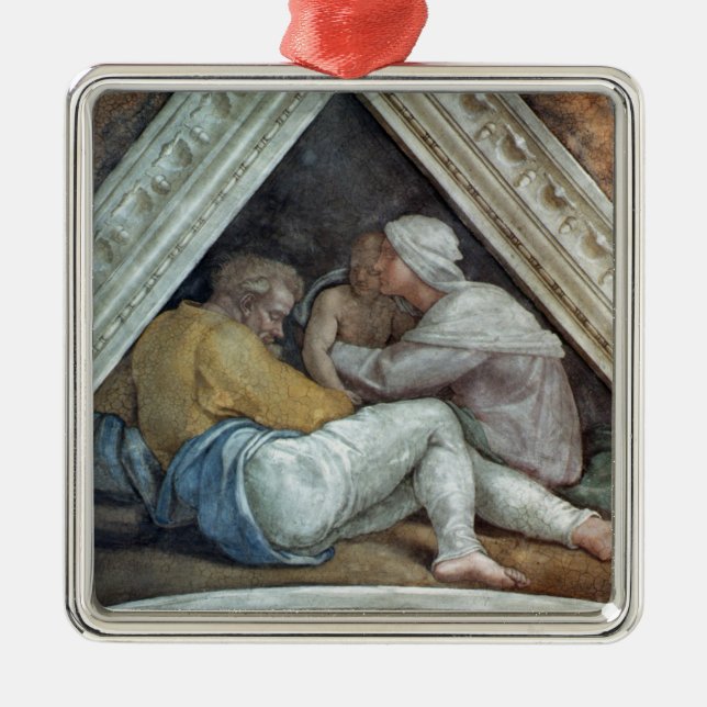 Sistine Chapel Ceiling: The Ancestors of Christ Metal Ornament (Front)