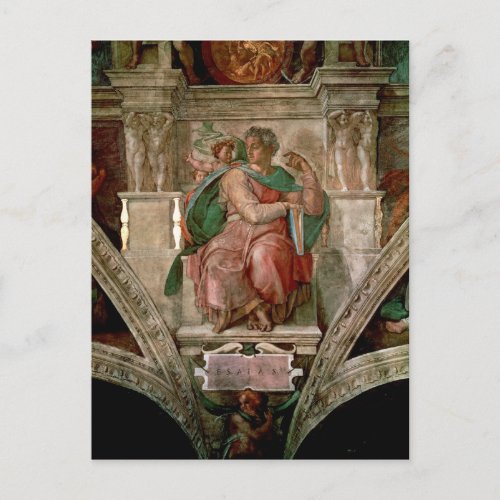 Sistine Chapel Ceiling The Prophet Isaiah Postcard