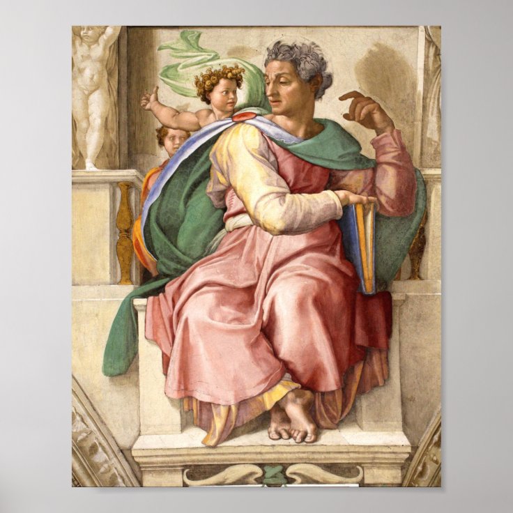 Sistine Chapel Ceiling The Prophet Isaiah Poster Zazzle