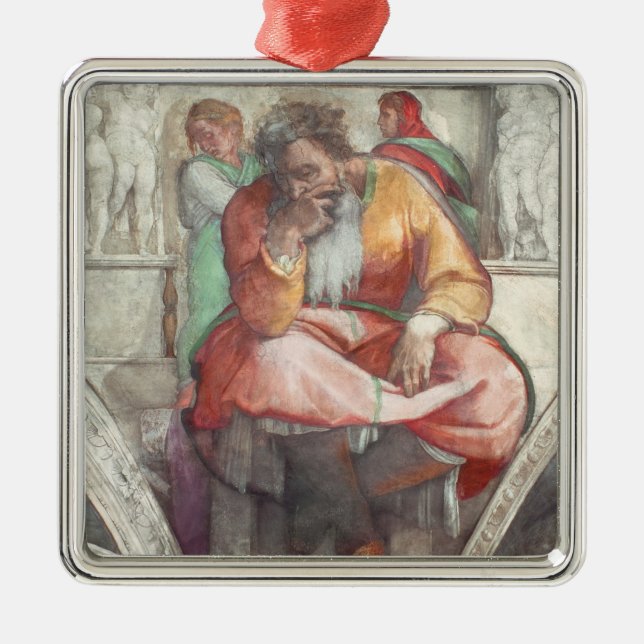 Sistine Chapel Ceiling: The Prophet Jeremiah Metal Ornament (Front)