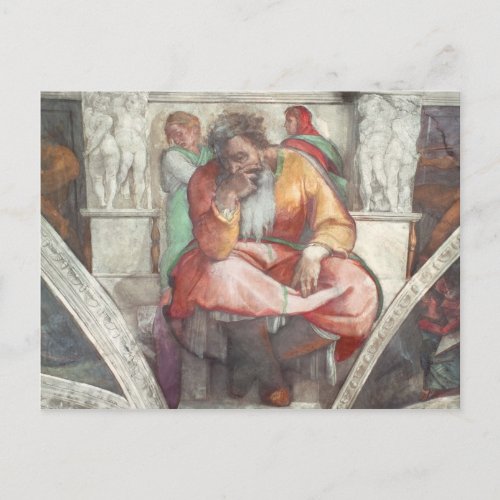 Sistine Chapel Ceiling The Prophet Jeremiah Postcard