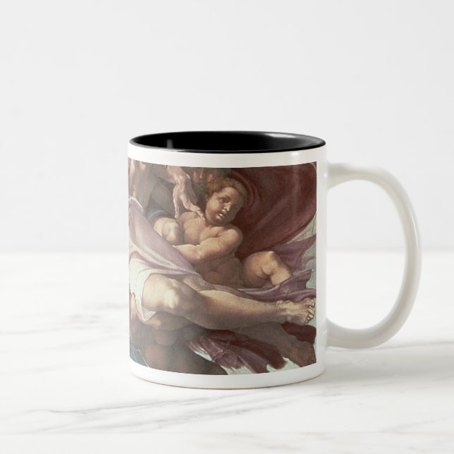Sistine Chapel Ceiling Two-Tone Coffee Mug (Right)