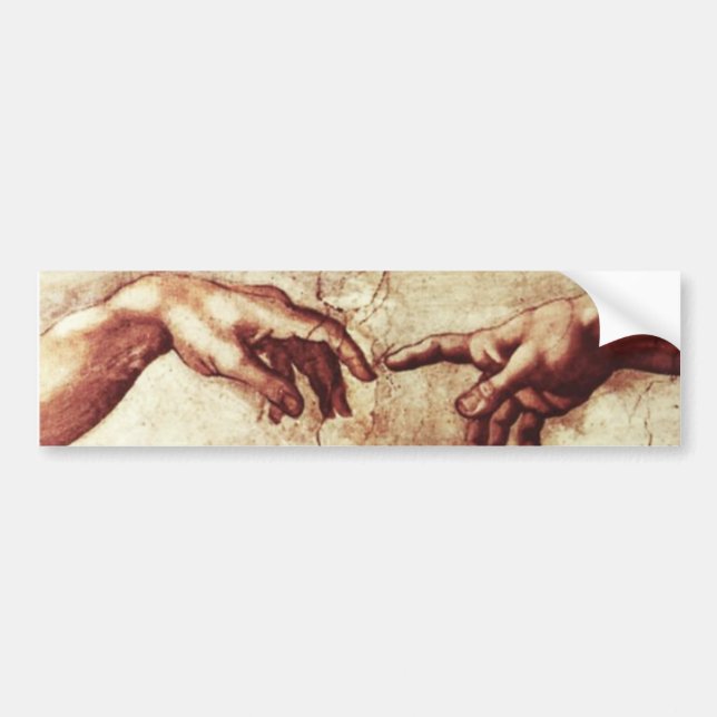 Sistine Chapel Creation of Adam Bumper Sticker (Front)