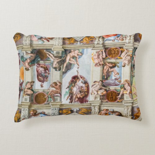 Sistine Chapel Michelangelo _ Vatican Rome Italy Accent Pillow