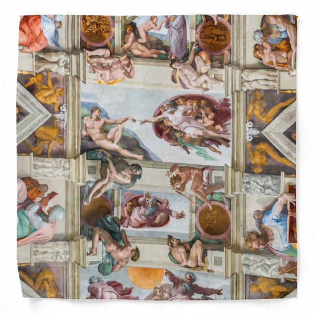Sistine Chapel Michelangelo - Vatican, Rome, Italy Bandana (Front)
