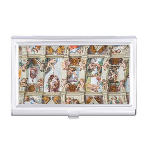 Sistine Chapel Michelangelo _ Vatican Rome Italy Business Card Case