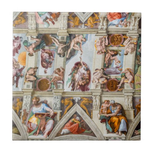Sistine Chapel Michelangelo _ Vatican Rome Italy Ceramic Tile