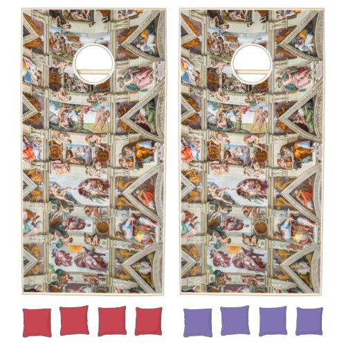 Sistine Chapel Michelangelo _ Vatican Rome Italy Cornhole Set