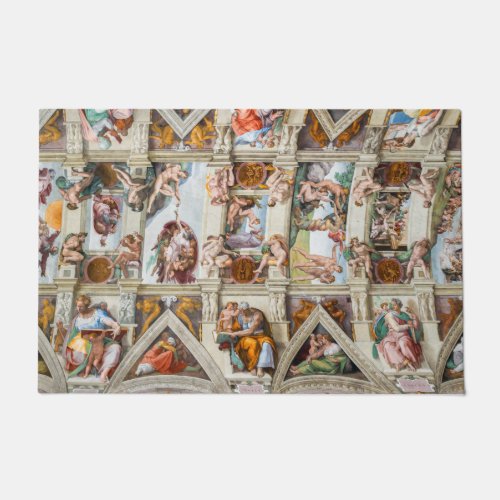Sistine Chapel Michelangelo _ Vatican Rome Italy Doormat