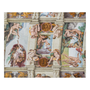 Sistine Chapel Michelangelo - Vatican, Rome, Italy Faux Canvas Print