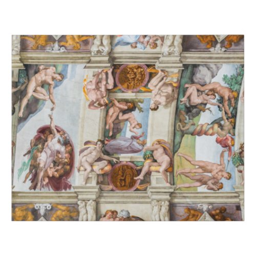 Sistine Chapel Michelangelo _ Vatican Rome Italy Faux Canvas Print