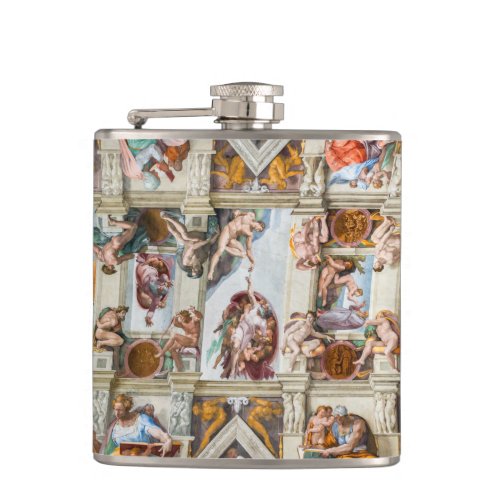 Sistine Chapel Michelangelo _ Vatican Rome Italy Flask