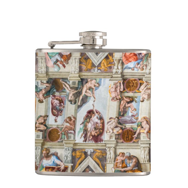 Sistine Chapel Michelangelo - Vatican, Rome, Italy Flask (Front)