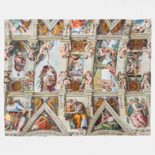 Sistine Chapel Michelangelo _ Vatican Rome Italy Fleece Blanket