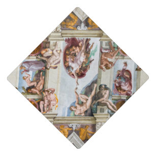 Sistine Chapel Michelangelo - Vatican, Rome, Italy Graduation Cap Topper