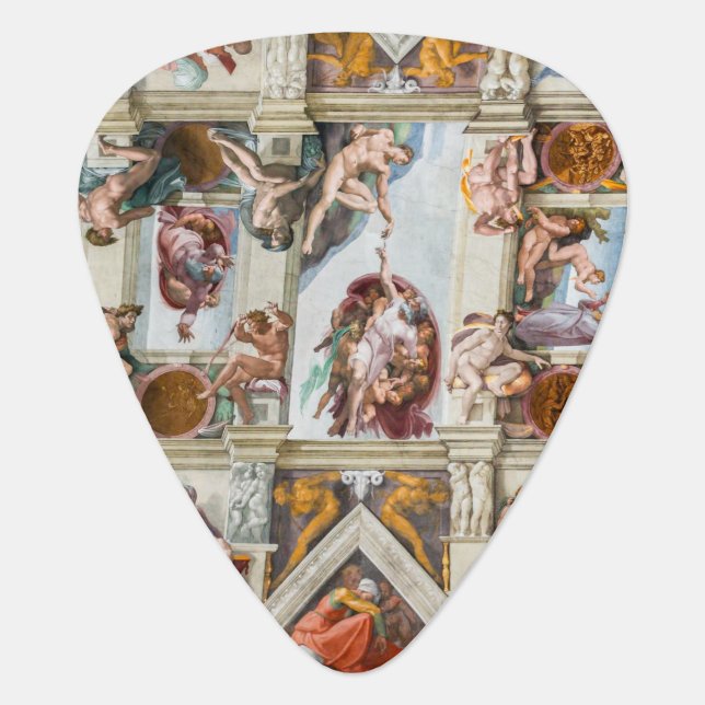 Sistine Chapel Michelangelo - Vatican, Rome, Italy Guitar Pick (Front)