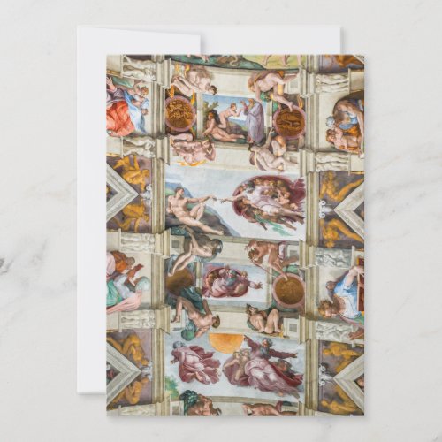 Sistine Chapel Michelangelo _ Vatican Rome Italy Invitation