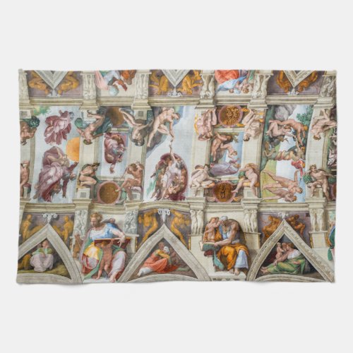 Sistine Chapel Michelangelo _ Vatican Rome Italy Kitchen Towel